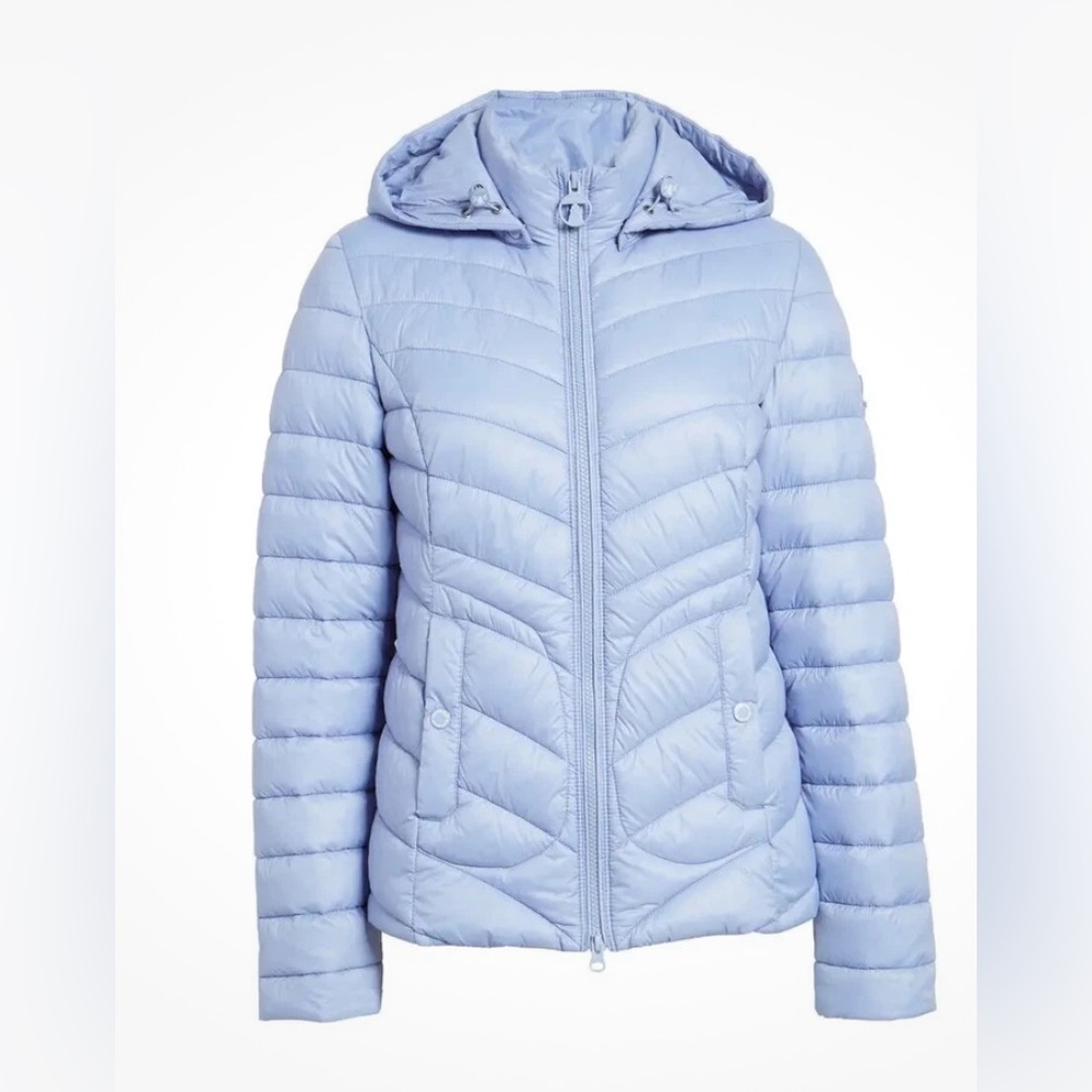 Barbour Fulmar Quilted Puffer Jacket - Baby Blue - Size UK 10/ US 6 NWT